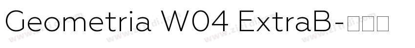 Geometria W04 ExtraB字体转换